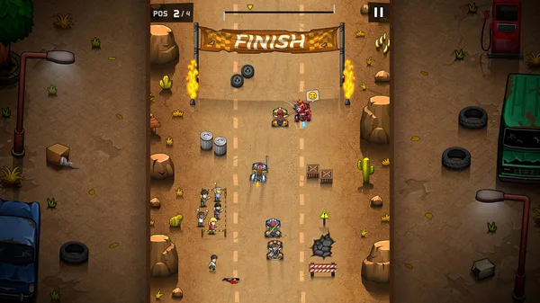 Rude Racers: 2D Combat Racing screenshot 2