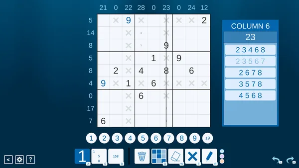 Sandwich Sudoku screenshot 1