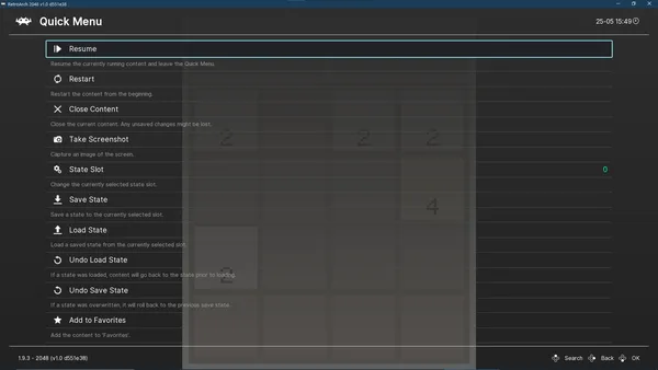 RetroArch screenshot 2
