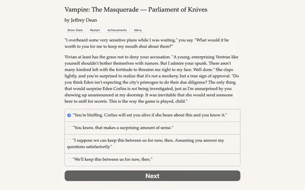 Vampire: The Masquerade — Parliament of Knives screenshot 4