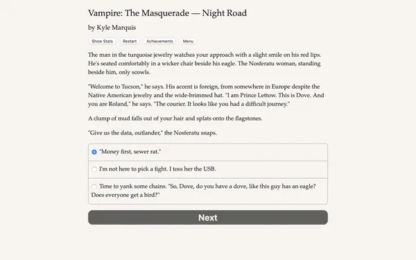 Vampire: The Masquerade — Night Road screenshot 1