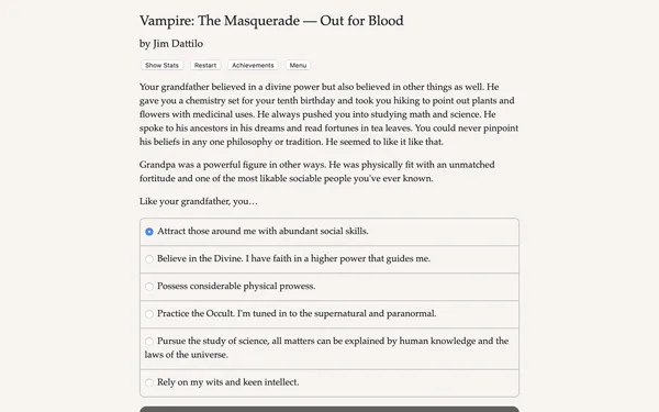 Screenshot 1 di Vampire: The Masquerade — Out for Blood