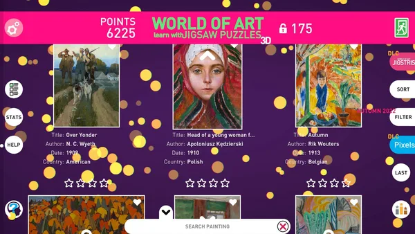 WORLD OF ART JIGSAW PUZZLES  screenshot 1