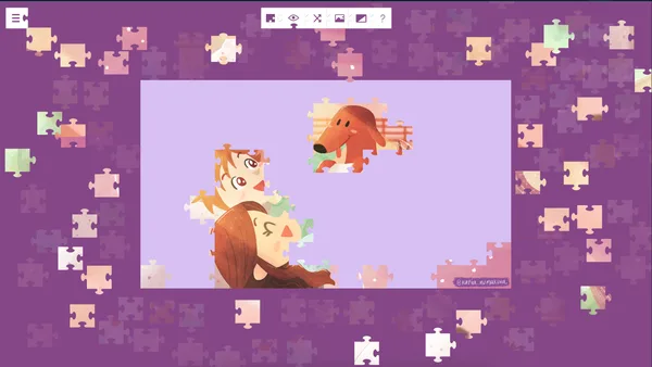 Screenshot 1 di Lucky and a life worth living - a jigsaw puzzle tale