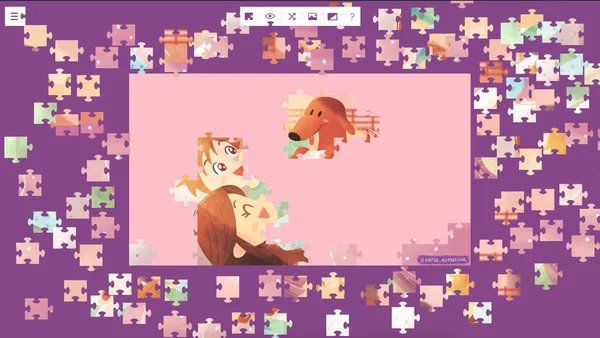 Screenshot 2 di Lucky and a life worth living - a jigsaw puzzle tale