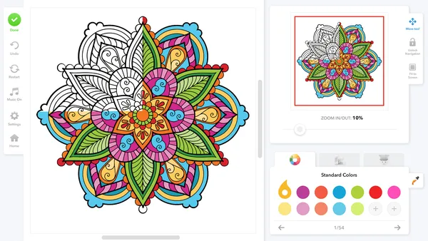 Screenshot 1 di Coloring Book for Adults