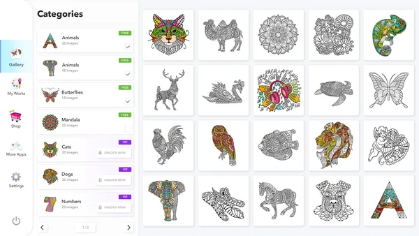 Screenshot 4 di Coloring Book for Adults