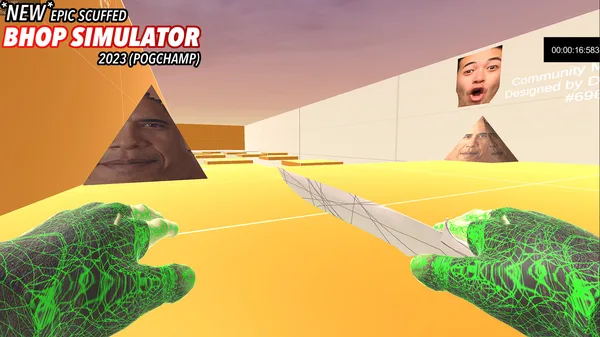 Screenshot 4 di *NEW* SCUFFED EPIC BHOP SIMULATOR 2023 (POG CHAMP)