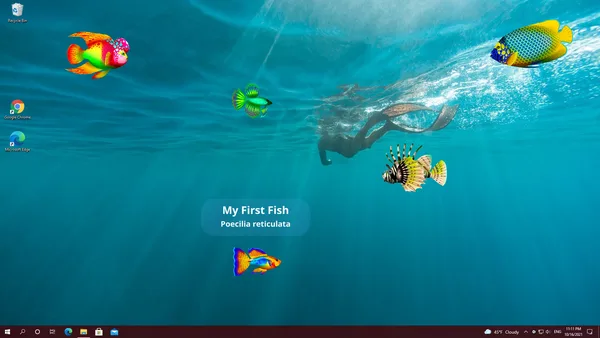 Virtual Aquarium - Overlay Desktop Game screenshot 1