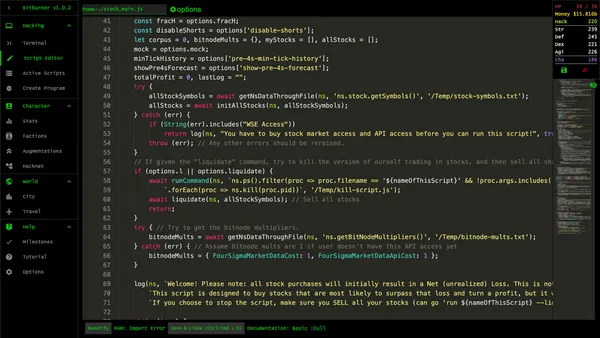 Bitburner screenshot 7