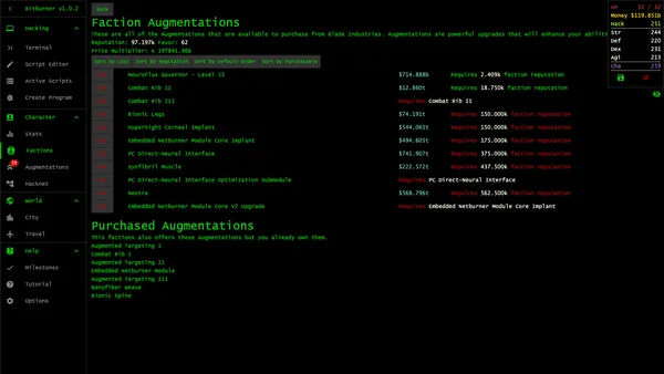 Bitburner screenshot 8