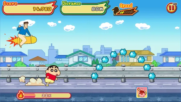 CRAYON SHINCHAN The Storm Called! FLAMING KASUKABE RUNNER!! screenshot 1