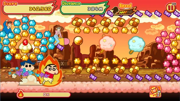 CRAYON SHINCHAN The Storm Called! FLAMING KASUKABE RUNNER!! screenshot 7
