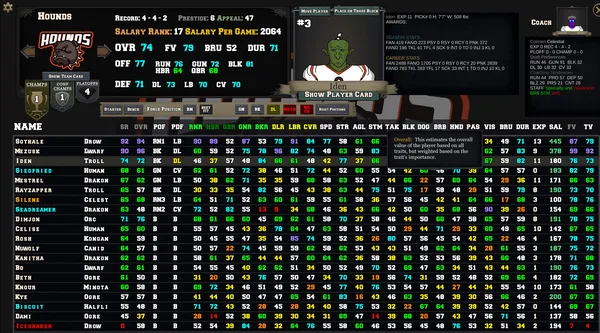 FFFL: Brutalball Manager screenshot 1