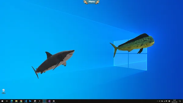Fish on the desktop screenshot 1