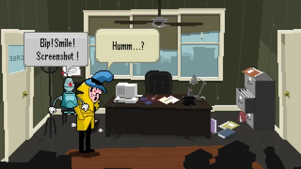 Detective Case and Clown Bot in: Murder in the Hotel Lisbon screenshot 1