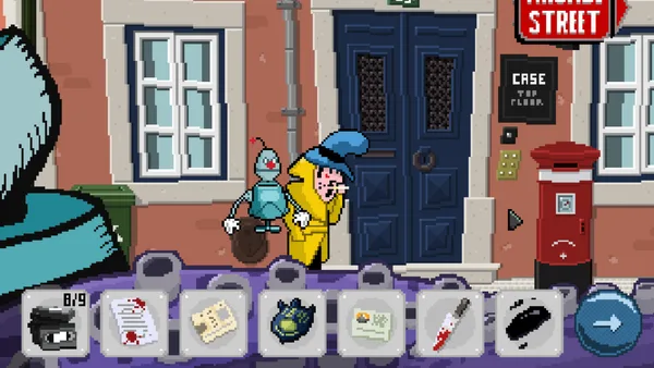 Detective Case and Clown Bot in: Murder in the Hotel Lisbon screenshot 6
