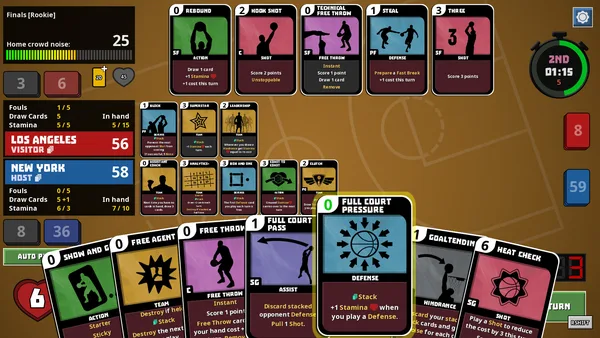 Clutchtime™: Basketball Deckbuilder screenshot 1