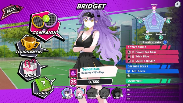 Academy Love Saga: Tennis Angels screenshot 3