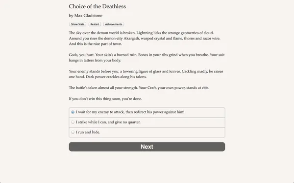 Choice of the Deathless screenshot 1