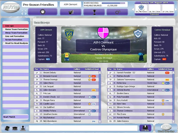 Rugby Union Team Manager 2015 screenshot 13