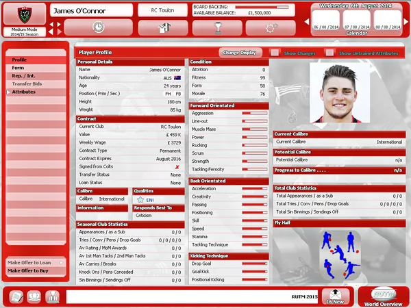 Rugby Union Team Manager 2015 screenshot 14