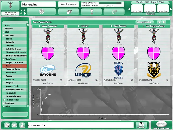 Rugby Union Team Manager 2015 screenshot 16