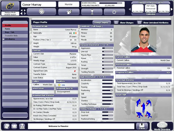 Rugby Union Team Manager 2015 screenshot 25