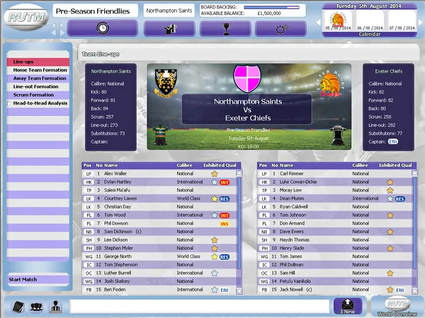Rugby Union Team Manager 2015 screenshot 26