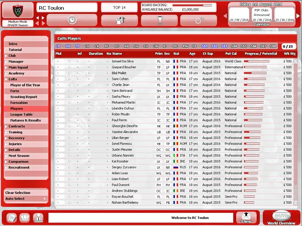Rugby Union Team Manager 2015 screenshot 28