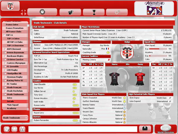 Rugby Union Team Manager 2015 screenshot 32