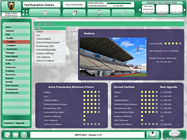Rugby Union Team Manager 2015 screenshot 5