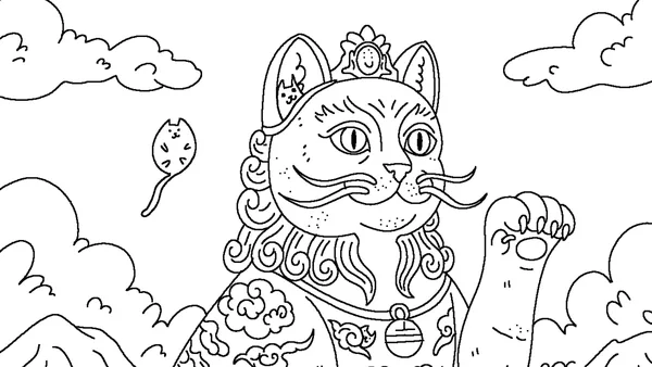 100 Cats Lost in China Find & Color screenshot 4