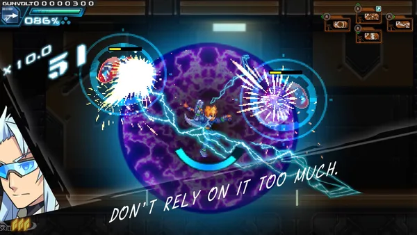 Screenshot 1 di Azure Striker Gunvolt Trilogy Enhanced