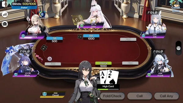 Poker Fate - Anime Girls Texas Hold'em screenshot 2