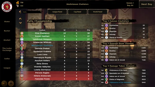 Ludus Magnatus: Gladiator Manager Simulator screenshot 9