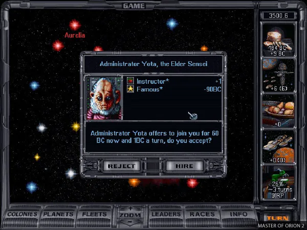 Screenshot 3 di Master of Orion 1