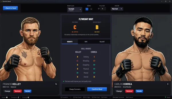 Pound for Pound: MMA Promotion Simulator screenshot 1