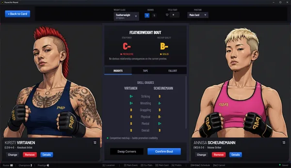 Pound for Pound: MMA Promotion Simulator screenshot 10