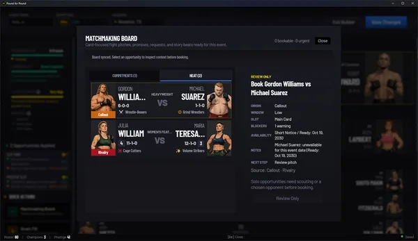 Pound for Pound: MMA Promotion Simulator screenshot 11