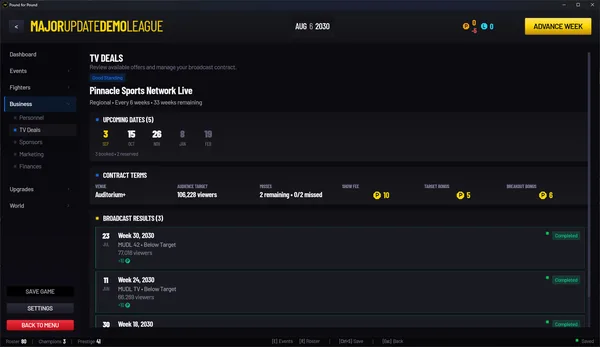 Pound for Pound: MMA Promotion Simulator screenshot 12