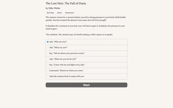 The Lost Heir: The Fall of Daria screenshot 1