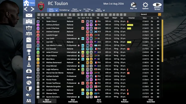 Rugby Union Team Manager 2017 screenshot 9