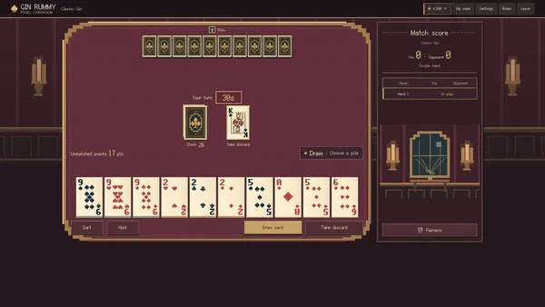 Gin Rummy: Pixel Cardroom screenshot 5