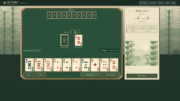 Gin Rummy: Pixel Cardroom screenshot 6