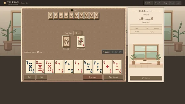 Gin Rummy: Pixel Cardroom screenshot 7