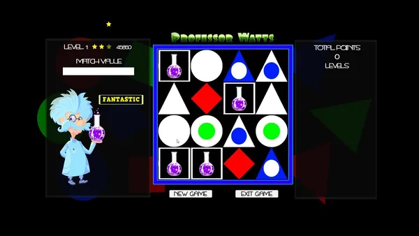 Professor Watts Memory Match: Shapes And Colors screenshot 1