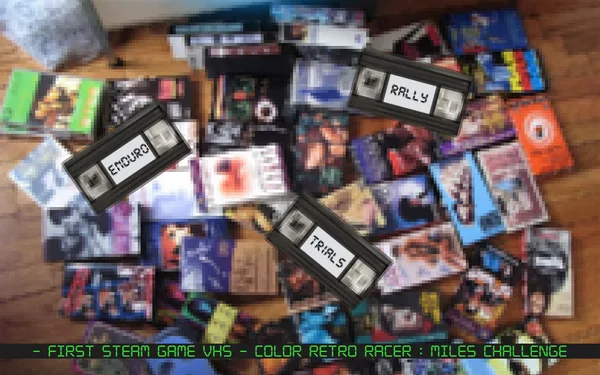 FIRST STEAM GAME VHS - COLOR RETRO RACER : MILES CHALLENGE screenshot 2