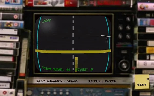 FIRST STEAM GAME VHS - COLOR RETRO RACER : MILES CHALLENGE screenshot 3