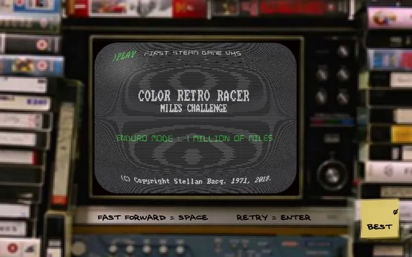 FIRST STEAM GAME VHS - COLOR RETRO RACER : MILES CHALLENGE screenshot 6